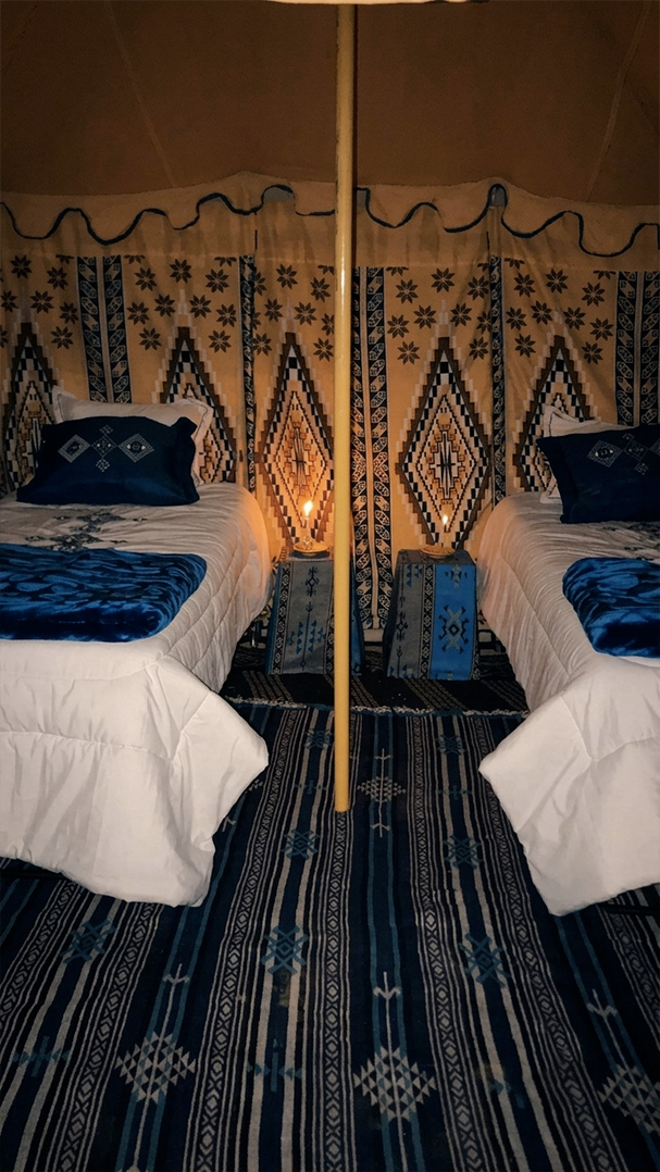 Luxury desert tent interior